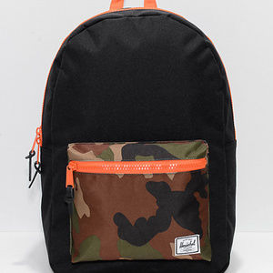 Herschel Heritage Black & Woodland Camo Backpack